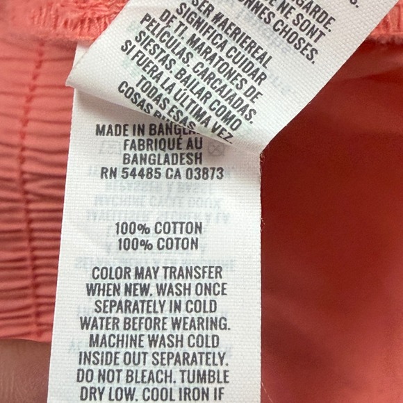 Aerie Womens XXL Coral Pink Cargo Pants Cotton Drawstring Wide Leg MSRP $54 - Picture 3 of 16